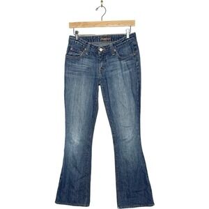 Hudson Womens Flare Jeans Blue Stretch Medium‎ Wash Low Rise Denim USA 27